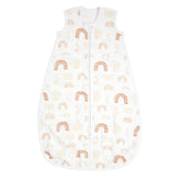 aden + anais wearable baby sleeping bag, closed, breathable muslin for safe sleep.
