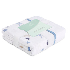 aden + anais Boutique Dream Blanket shows 47x47 size for versatile swaddling and cuddles.