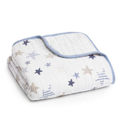 aden + anais Boutique Dream Blanket close-up of four-layer muslin for soft, breathable newborn comfort.