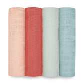 aden + anais Boutique Organic Swaddle Blanket 4-pack boxed, ideal for gifting and display.