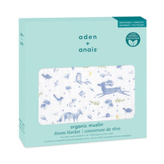 aden + anais dream blanket 47x47 size demonstrates ample coverage for snuggling.