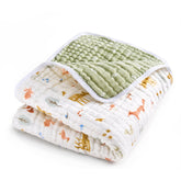 aden-anais Dream Blanket close-up shows four-layer muslin for soft warmth