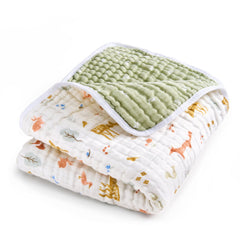 aden-anais Dream Blanket close-up shows four-layer muslin for soft warmth