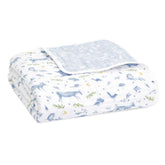 aden + anais dream blanket close-up shows ultra-soft muslin for gentle baby comfort.