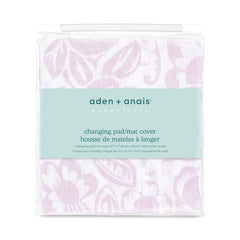 aden + anais Essentials changing pad cover on a pad showing snug elastic-fit design