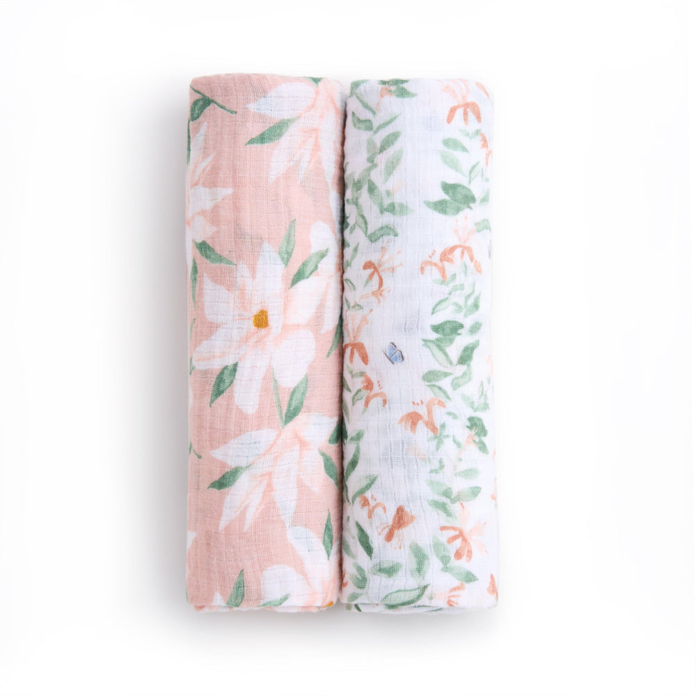 aden + anais butterfly garden pack swaddle: breathable cotton for all-day comfort.
