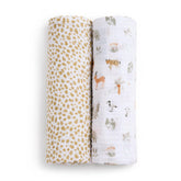 aden + anais muslin swaddle with giraffe safari design for gentle, breathable swaddling