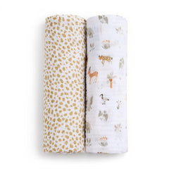 aden + anais muslin swaddle with giraffe safari design for gentle, breathable swaddling