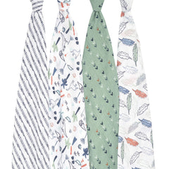 aden + anais Essentials swaddle in oversized 44 by 44 inches for flexible wrapping.