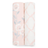 aden + anais Silky Soft Swaddle Blanket front view, ultra-soft bamboo muslin.