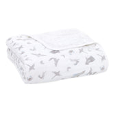 aden-anais stars blanket close-up, soft muslin for cozy naps