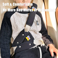 ADKBO seatbelt cover pad universal-fit with Velcro closure demonstrates quick, tool-free installation.