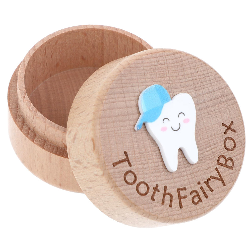Aeaocvo tooth fairy box lid features a 3D tooth for a charming keepsake.
