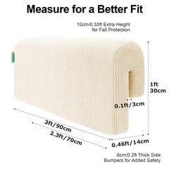 AEOCOO memory-foam padding on a bunk bed rail cushions nightly contact.