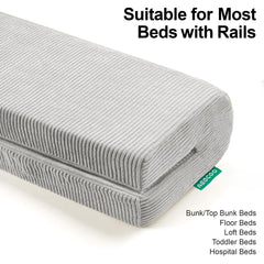 AEOCOO bunk bed-rail cushion gray keeps edges cozy for kids.