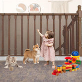 Aetherix balcony safety net installed on a banister guard keeps kids and pets safe