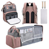 AFDLLDQM diaper bag backpack with organized storage for busy parents on the go.