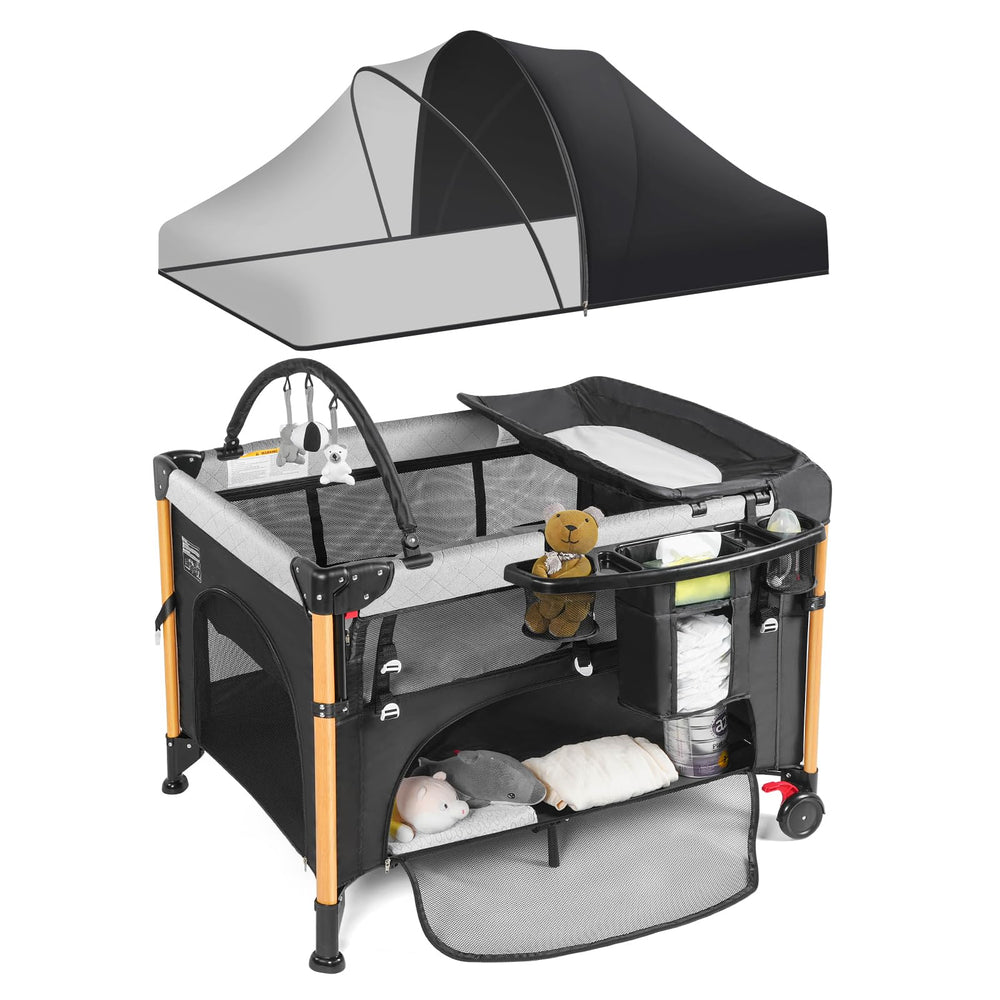AFGBF baby bassinet 5-in-1 setup with one-hand operation for quick care.