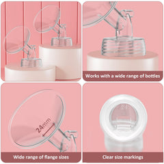 afontoto flange shown with Spectra and Avent bottle compatibility reference.
