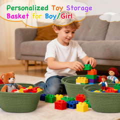 AFOROEOA green gift baskets add warmth to nursery decor and storage.