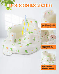 AGITVPS inflatable baby seat Pillar-Dinosaur side view highlighting wrap-around back support