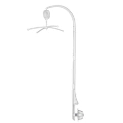AGPTEK crib mobile holder cross shelf keeps toys within easy reach for baby.