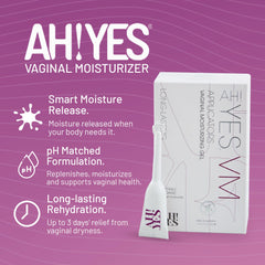 AH! YES VM single-use applicator pack for discreet, hygienic delivery.