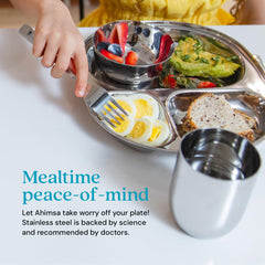 Ahimsa training cup with easy grip for spill-friendly drinking.