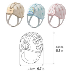 AHVERI Baby Safety Helmet in Green Dinosaurs color for stylish safety.