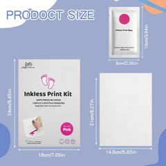 Ai Bei Parent Co baby footprint kit in pink for mess-free keepsakes