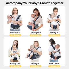 AIBABY carrier with detachable hip seat offers versatile support on the go