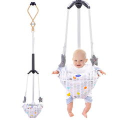 AiBeeYou baby doorway jumper with adjustable strap for growing infants.