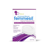 Aidance Femmesil soap bar packaging highlighting all-natural formulation for gentle feminine care.