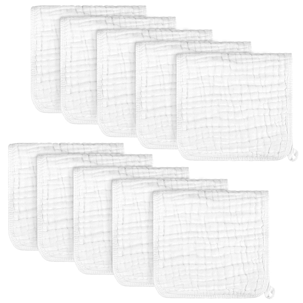 AIDEA burp cloth shows soft, absorbent fabric for gentle cleanup.