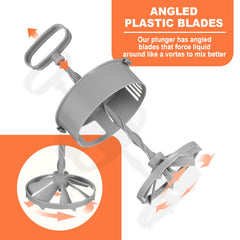 AIIHAC mixing plunger in action for quick, even blending.