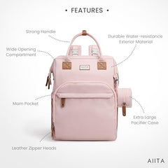 AIITA diaper bag backpack built-in changing station for quick on-the-go changes.