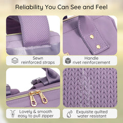 AIJIEKE diaper bag insulated bottle pockets help maintain drinks temperature