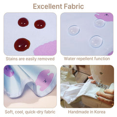 Aijoo high-chair compatibility wide bib for trays or tray-less chairs.
