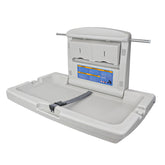 AIKE commercial horizontal changing station closed, wall-mounted for compact spaces.