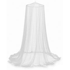 Ailelan mosquito net canopy draped over a king bed for airy coverage.