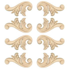 Aiminjey flower carved applique adds elegant detail to wood furniture.