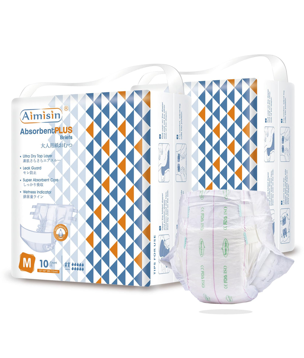Aimisin medium pack shot showing quick-change tabs for discretion