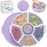 Aimsnk Kids Snack Spinner with 5 compartments for organized snacking on the go