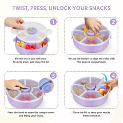 Aimsnk Kids Snack Spinner dishwasher-safe polypropylene body for easy cleaning
