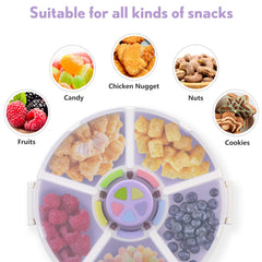 Aimsnk Kids Snack Spinner lid showing BPA and PVC free design for safe feeding