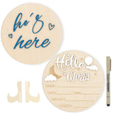AINBIN Hello World birth sign front view for newborn photos and keepsake