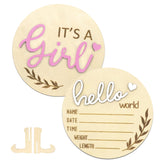 AINBIN Its a Girl wooden sign for newborn photos and gender reveals.