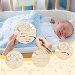 AINBIN sign on its stand for easy tabletop or shelf display