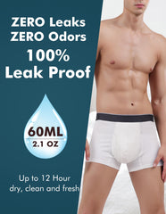 AIRCUTE leak-proof boxer brief showing absorbent area for reliable everyday protection