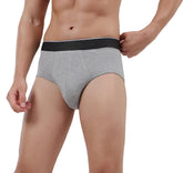 AIRCUTE men's incontinence underwear gray front view showing discreet fit.
